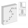 HETTICH 9091800 szerelő talp Sensys D=1,5 euro obsidian