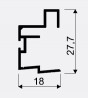 SEVROLL 04554 Faworyt II fogantyú profil 16/18mm 2,7m fényes fehér