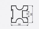 SEVROLL 03173 Karat fogantyú profil 2,7m ezüst
