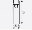 SEVROLL  03093 alsó takaró profil 3m 10mm fekete szálcsiszolt