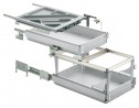 HETTICH 46742 konté.sze.részl.kihu.sín.és teljeski.sín.átnyúl.SiSy 392 x 730 mm