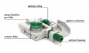 KES 233460 150mm-es korpusz-hoz 90° szürke jobbos