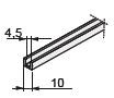 SEVROLL 20032-SV tömítés üvegre 10/4,5mm