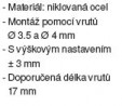 BL 173L6130 talp ker.csavar 11,5mm