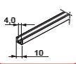 SEVROLL20031  tömítés üvegre 10/4mm
