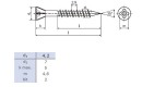 Cetris csavar 4,2x35 cink sárga