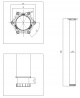 StrongLegs asztal láb TS001, 820R/60mm, fehér RAL 9001, fényes