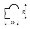 SEVROLL  00490 Focus 18mm fogantyú profil 2,7m ezüst