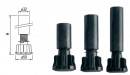 REHAU rehau-269474-állítható LÁB 100mm