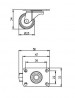 StrongCastors Kerék 25 mm forgó fekete