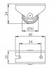 StrongCastors Kerék 30 mm, szürke, rögzített, puha futófelület
