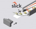 StrongLumio végzázó LED profilhoz Slim  fekete (pár)