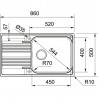 FRANKE Mosogató SRX 611-86 LB 860 x 500