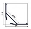 LP-profil Corner 30 alu anodizált 1000mm