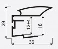 SEVROLL  04532 Alfa II profil 16/18mm 2,7m fényes fehér
