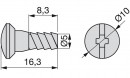 Csap excenterhez Luna 14x6mm cink
