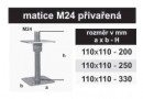 TK-oszloptalp 110x110 - 250mm anya