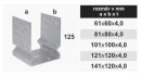 TK-profil U széles 81x80x4mm galvanikus cink