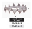 TK-buldok 75x23x1,30mm kétoldalú