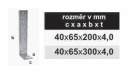 TK-rögzítő elem  40x65x300x4mm