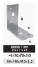 TK-Szögletvas szabályos 40x110x110x3,0mm