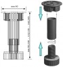 StrongLegs állítható bútorláb AP001, 150Rmm
