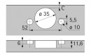 HETTICH 9099543 Sensys 8657i TH55 165° ráütődő SiSy