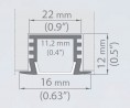 AL-profil PDS4-K alu anodizált 1000mm