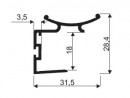 SEVROLL 03916 Oaza II fogantyú profil 2,7m oliva