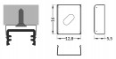StrongLumio rugós rögzítő, Smart 10/Slim 8 profilhoz, inox
