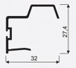 SEVROLL 04539 Universal 16 fogantyú profil 16mm 2,7m ezüst