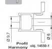 IC-fogantyú profil Harmony 10mm 2,7m pezsgő