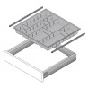 HETTICH 9135408 ArciTech OrgaTray végzáró profil 500 mm króm