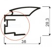 SEVROLL 04531 Alfa II fog.profil 16/18mm 2,70m arany
