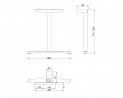 MILADESIGN lábazat köz. láb Linear LN3302 ezüst