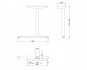 MILADESIGN lábazat szé. láb Linear LN3301 ezüst