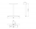 MILADESIGN lábazat köz. láb Linear LN3102 ezüst