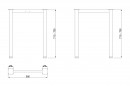 MILADESIGN lábazat G6 ST526/60 ezüst