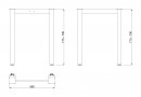 MILADESIGN lábazat G6 ST522/60 ezüst