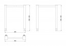MILADESIGN lábazat G6 ST517/60 ezüst