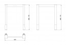 MILADESIGN lábazat G6 ST511/60 ezüst