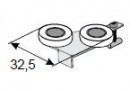 SEVROLL 10136  felső görgő Simple (10mm Fala) aszimmetrikus J+B