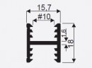 SEVROLL 01617 összekötő profil H10 Decor 3m ezüst