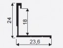 SEVROLL 02550 Secret Line II keret profil 18mm 2,7m ezüst