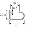 HETTICH 9136107 TopLine M ajtó profil 2,05m