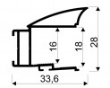 Sevroll 04933 Era fogantyú profil 18mm 2,70m fehér fényes