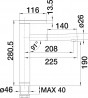 BLANCO 518441 Csaptelep Linee-s fehér/króm Silgranit-look
