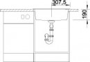 BLANCO 514773 Mosogató Dalago 6-f antracit excenterrel Silgranit PuraDur