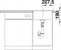 BLANCO 517166 Mosogató Dalago 45-f antracit excenterrel Silgranit PuraDur