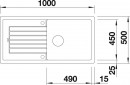 BLANCO 517571 Mosogató Zia XL 6 S fehér excenter nélkül Silgranit PuraDur